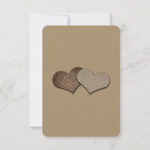 Kraft Paper Mason Jar Two Hearts Wedding RSVP Karte (Rückseite)