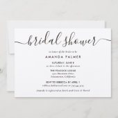 Kraft Paper Modern Script Brautparty Einladung (Vorderseite)