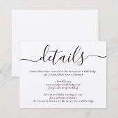 Kraft Paper Modernes SkriptWedding Begleitkarte (Vorne/Hinten)