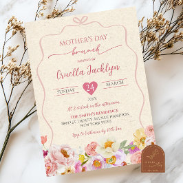Kraft Paper Mother's Day Brunch Einladung