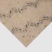 Kraft Paper Music Dots Gold Stars Tissue Paper Seidenpapier (Detail)