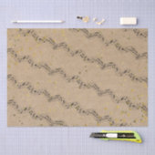 Kraft Paper Music Dots Gold Stars Tissue Paper Seidenpapier (Handwerk)