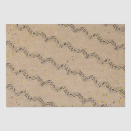 Kraft Paper Music Dots Gold Stars Tissue Paper Seidenpapier