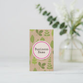 Kraft Paper Nature Business Card Visitenkarte (Stehend Vorderseite)