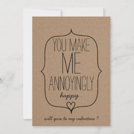 Kraft Paper Niedlich Heart Funny Valentinstag Feiertagskarte