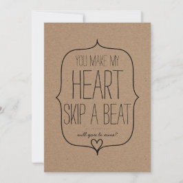 Kraft Paper Niedlich Heart Romantischer Valentinst Feiertagskarte