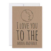 Kraft Paper Niedlich Moon Funny Valentinstag