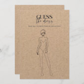 Kraft Paper Polterabend Raten Sie das Dressspiel (Vorne/Hinten)