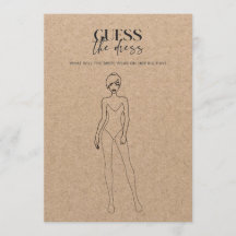 Kraft Paper Polterabend Raten Sie das Dressspiel