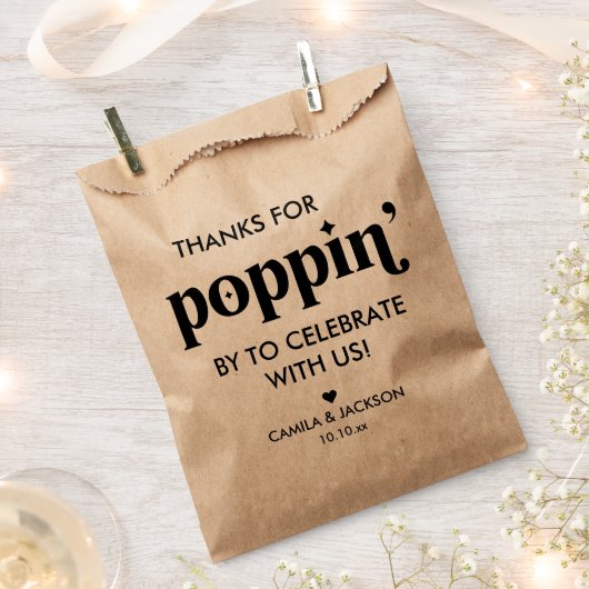 Kraft Paper Popcorn Wedding Geschenktütchen (Ausgeschnitten)