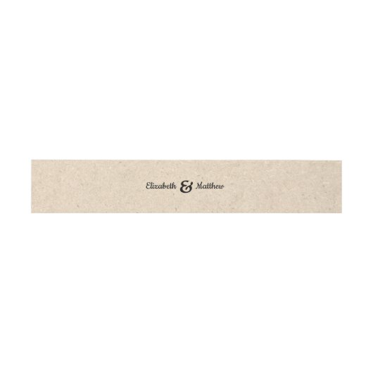 Kraft Paper Rustic Wedding Einladung Bündchen Band (Flach)