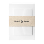 Kraft Paper Rustic Wedding Einladung Bündchen Band (Vorderseite Beispiel)