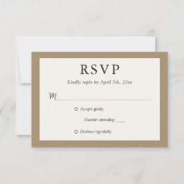 Kraft Paper Rustic Wedding RSVP Cards Karte