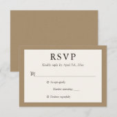 Kraft Paper Rustic Wedding RSVP Cards Karte (Vorne/Hinten)