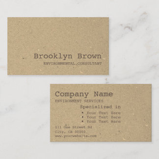Kraft Paper Simple Rustic Minimalistisch Vintag Visitenkarte