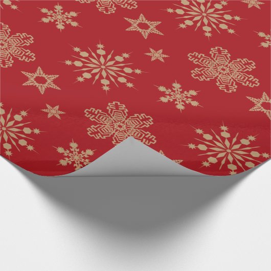 Kraft Paper Snowflakes Pattern ID589 Geschenkpapier (Ecke)