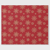 Kraft Paper Snowflakes Pattern ID589 Geschenkpapier (Flach)