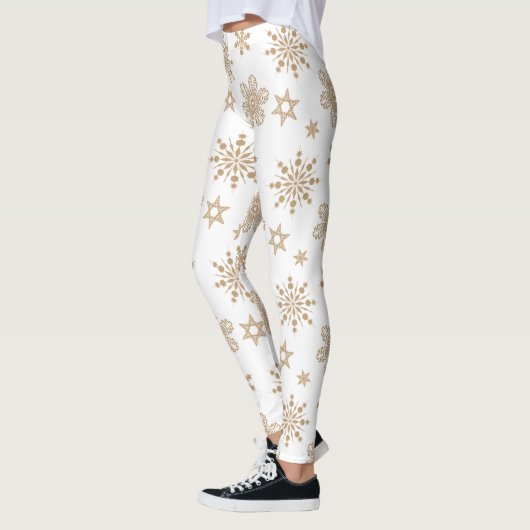 Kraft Paper Snowflakes Pattern ID589 Leggings (Links)