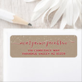 Kraft Paper Snowing Script Winter Rücksendeadresse (Insitu)