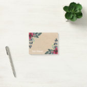 Kraft Paper Spruce Red Poinsettia Post-it Klebezettel (Büro)