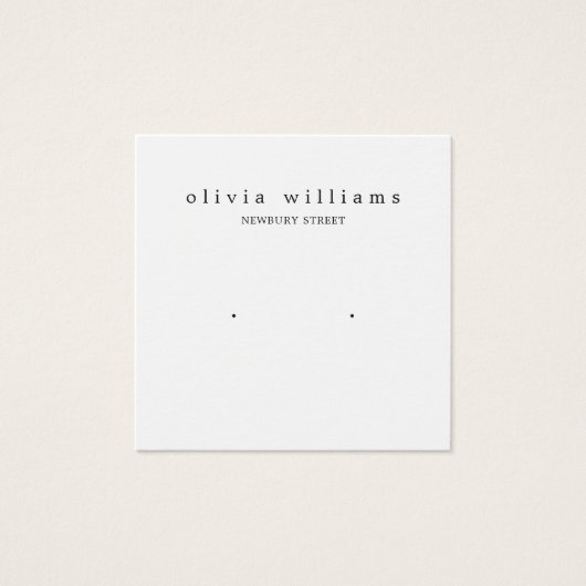 Kraft Paper Study Earring Square Display Card (Vorderseite)