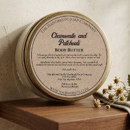Kraft Paper Style Kosmetik Jar Label Runder Aufkleber