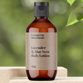 Kraft Paper Style Modern Cosmetics Flasche Label