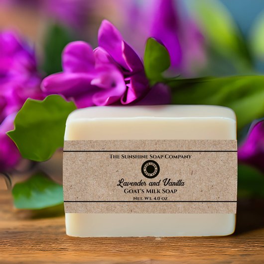 Kraft Paper Style Soap Band mit Logo