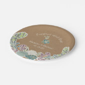 Kraft Paper Succulents Custom Wedding Paper Teller (Schrägansicht)