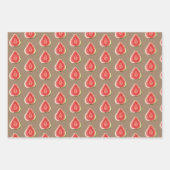Kraft Paper Summer Red Guava Fruit Geschenkpapier Set (Vorderseite 2)