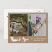 Kraft Paper Vielen Dank Drehbuch Zwei Hochzeiten F Postkarte (Vorne/Hinten)