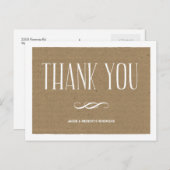 Kraft Paper Vielen Dank Postkarte (Vorne/Hinten)