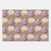Kraft Paper Wasserfarbe Muscheln am Meeresufer Geschenkpapier Set (Vorderseite 2)