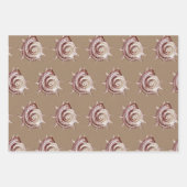 Kraft Paper Wasserfarbe Muscheln am Meeresufer Geschenkpapier Set (Vorderseite)