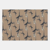 Kraft Paper Watercolor Tropical Monkey Dschungel Geschenkpapier Set (Vorderseite 3)