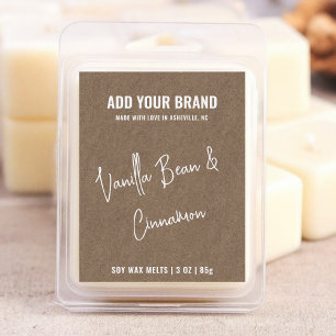 Kraft Paper Wax Melt Minimalistisch Modern 3x2"-La Lebensmitteletikett