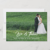 Kraft Paper Wedding Vielen Dank Foto Card Dankeskarte (Vorderseite)