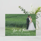 Kraft Paper Wedding Vielen Dank Foto Card Dankeskarte (Stehend Vorderseite)