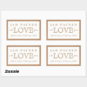 Kraft Paper White Gastgeschenk Hochzeit Jam Jar St Rechteckiger Aufkleber (Blatt)