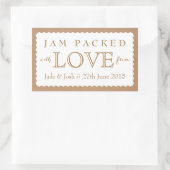 Kraft Paper White Gastgeschenk Hochzeit Jam Jar St Rechteckiger Aufkleber (Tasche)