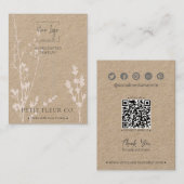 Kraft Paper Wildblumen Schmuckhaarclip Display Telefonnummerkarte (Vorne/Hinten)