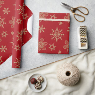Kraft-Papier-Schneemuster ID589 Geschenkpapier