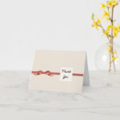 Kraft Pappe Beige und Bow Vielen Dank Karte (Gelbe Blume)