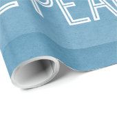 Kraft Peace Wrapping Paper, blau Geschenkpapier (Rolleneckpunkt)