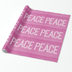 Kraft Peace Wrapping Paper, rosa Geschenkpapier