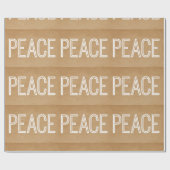 Kraft Peace Wrapping Paper, Tan Geschenkpapier (Flach)