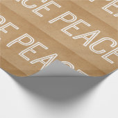 Kraft Peace Wrapping Paper, Tan Geschenkpapier (Ecke)