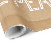 Kraft Peace Wrapping Paper, Tan Geschenkpapier (Rolleneckpunkt)