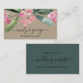 KRAFT PINK CHRIST THORN BLOOM WEDING WEBSITE VISITENKARTE (Vorne/Hinten)
