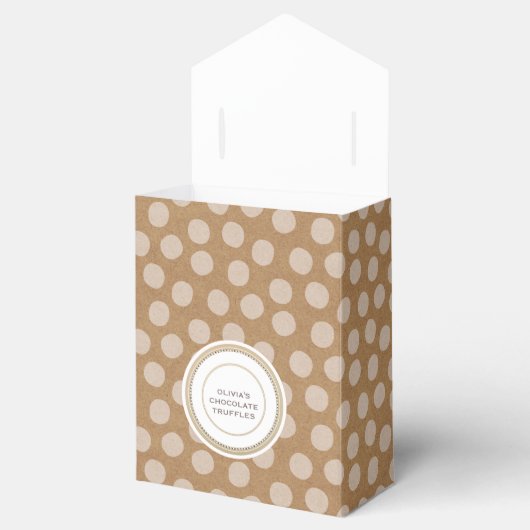 Kraft Polka Dot Bakery Mini Gift Bag Geschenkschachtel (Geöffnet)